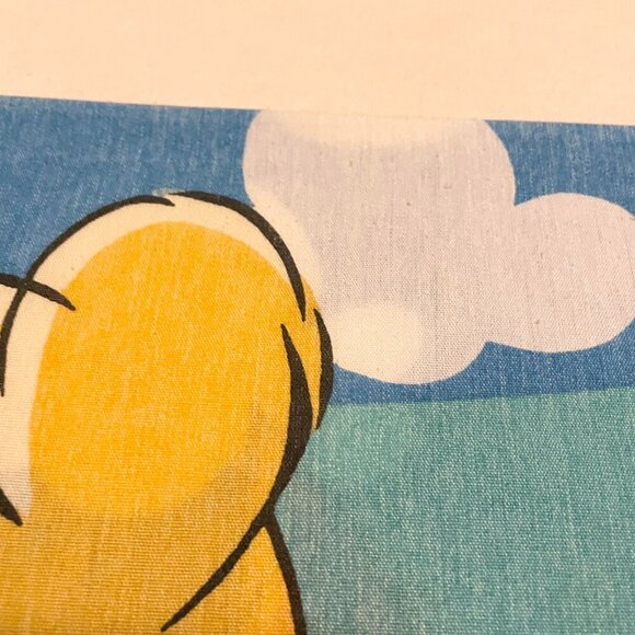 Vtg 2 Disney Winnie The Pooh Piglet Standard Pillow Case Blue White Clouds - Picture 14 of 16